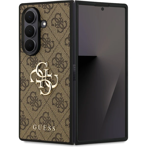 Guess PU 4G Metal Logo kryt Samsung Galaxy Z Fold 7 hnedý - Puzdra - Hlavný obrázok