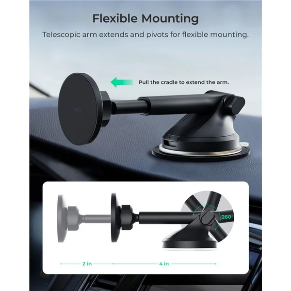 iOttie iTap 3 MagSafe Dashboard & Windshield Mount držiak do auta čierny - Držiaky - Obrázok a57dd387bce64d72b8234e4bf155e532