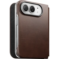 Nomad Traditional Leather Folio (Horween) MagSafe kožené puzdro iPhone Duo rustikálna hnedá - Puzdra
