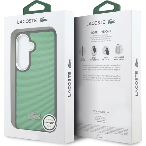 Lacoste Petit Pique Metal Logo Magnetický kryt Samsung Galaxy S26 zelený - Puzdra - Obrázok a5a6c41d510a4561a9cdbdbd15a0e672