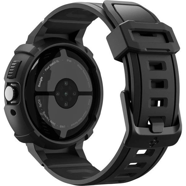 Spigen Rugged Armor Pro + Stand, matná čierna - Google Pixel Watch 5/4 45mm - Puzdra - Obrázok a5c17245340a496d9929460b80c5fb77