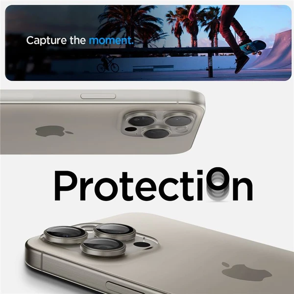 Spigen Glass tR EZ Fit Optik Pro sklá iPhone 17-14 Pro/17-14 Pro Max nature titanium (2 ks) - Ochranné fólie a sklo - Obrázok a5e130f3cbde4a9e9e68b8ac2b0eb52a