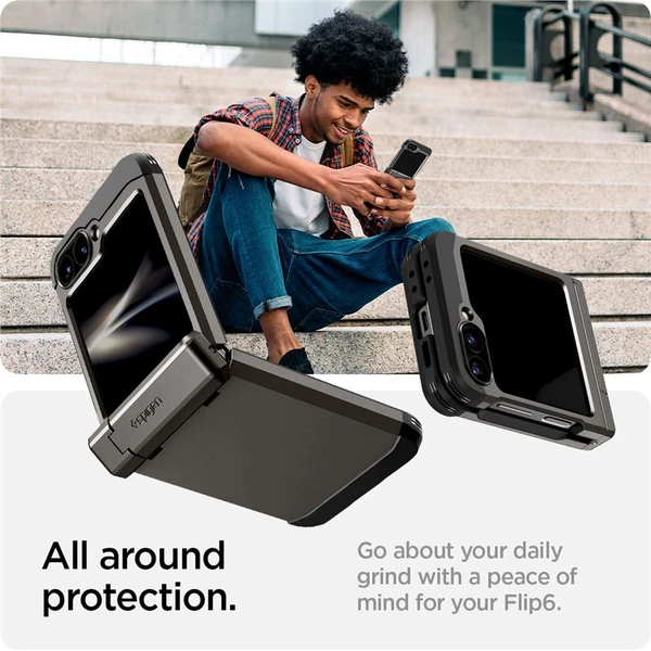 Spigen Tough Armor Pre kryt Samsung Galaxy Z Flip6 gunmetal - Puzdra - Obrázok a607c76069b54f208007647e699df9a0