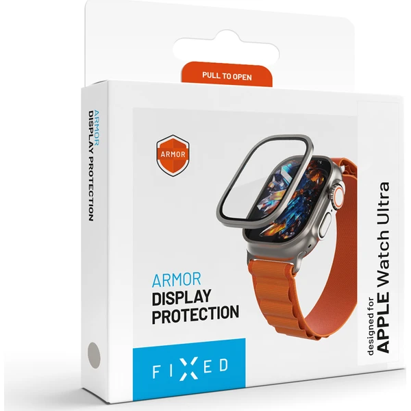 FIXED Armor tvrzené sklo s ocelovým rámečkem pro Apple Watch Ultra 49mm, titanové - Ochranné fólie a sklo - Obrázok a63d6d023b18491cb10fcdc3c4f1e525