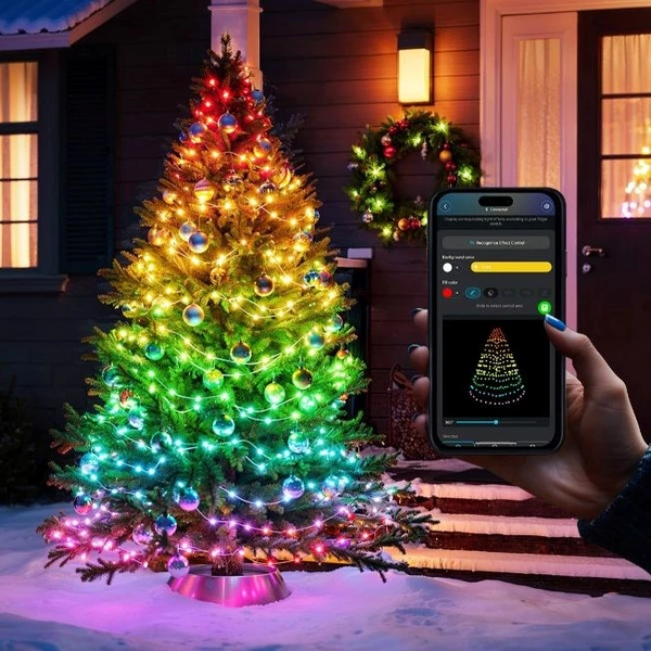 Govee RGBW Matter osvetlenie pre vianočný stromček, 20m, 200 LED žiaroviek - Inteligentné osvetlenie - Obrázok a680684c9e524abea4acc71224ffa64b