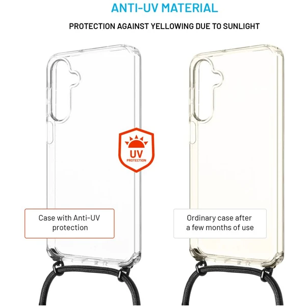 FIXED Pure Neck kryt s čiernou šnúrkou na krk pre Samsung Galaxy A16 4G/5G - Puzdra - Obrázok a686ba87eb394b2c90511ace31f019e0