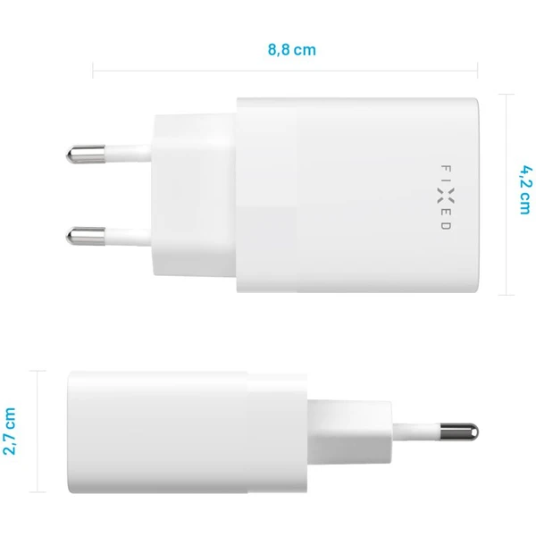 FIXED USB-C PD sieťová nabíjačka, 30W, biela - Nabíjačky - Obrázok a68fb7dda73f4f158df4d501ac2dd994
