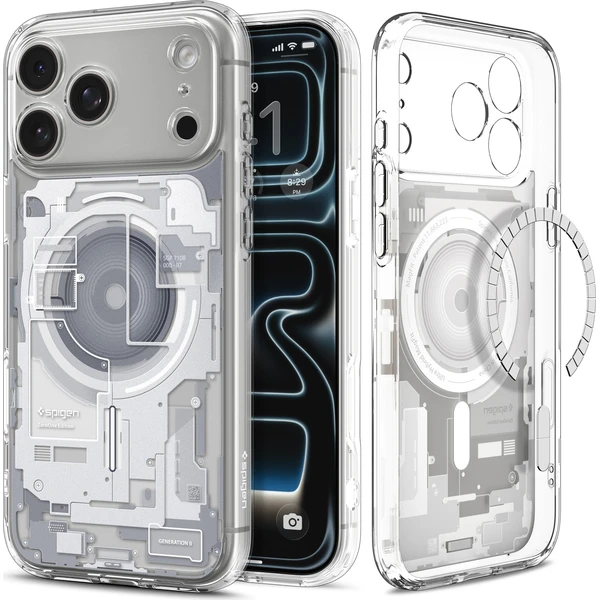 Spigen Ultra Hybrid MagSafe kryt iPhone 18 Pro/17 Pro zero one white - Puzdra - Obrázok a690374205bf4795b4b02853d2601ae1
