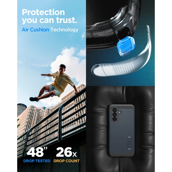 Spigen Tough Armor kryt Samsung Galaxy A57 5G metal slate - Puzdra - Obrázok a691dcd4ab82420c8a39b1d1b1d4870f