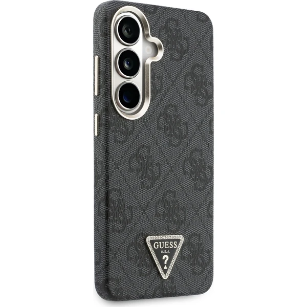 Guess PU koža 4G Strass trojuholníkové logo zlatý rám magnetický kryt Samsung Galaxy S26 čierny - Puzdra - Obrázok a6bd23eb31364436abe330475c715bb3