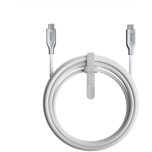 Nomad Kevlar 240W kábel USB-C/USB-C (0,3m) biely