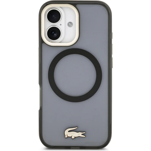 Lacoste PC/TPU Frosted Finish Gold Logo MagSafe kryt iPhone 17 čierny - Puzdra - Obrázok a6c40f9827c44bba84d3ad39740062f5