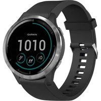 Silikónový remienok FIXED Silicone Strap pre Garmin QuickFit 20mm, čierny - Remienky