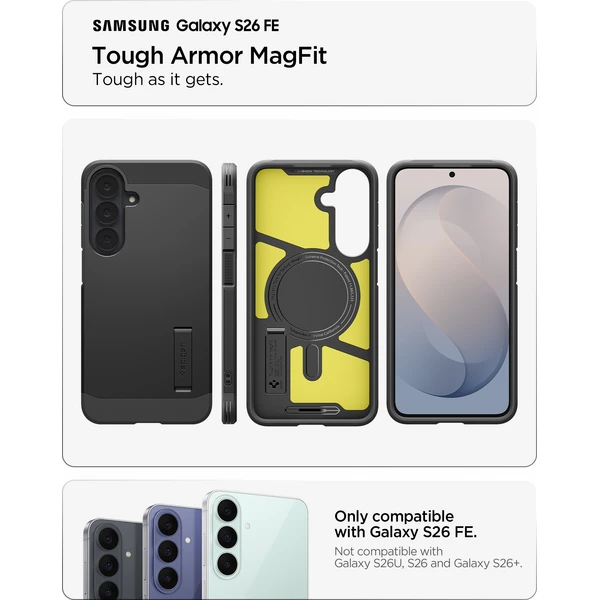 Spigen Tough Armor MagSafe kryt Samsung Galaxy S26 FE čierny - Puzdra - Obrázok a6e1549d44cd4641b9e9c5fcaddf304a
