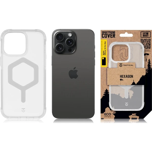 Tactical MagForce Hexagon kryt Apple iPhone 15 Pro Max biely - Puzdra - Obrázok a7145040af434b9fb59110e000a63652