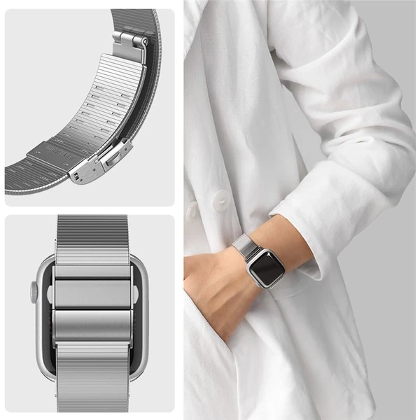 Spigen Sleek Link remienok Apple Watch 42/41/40/38mm strieborný - Remienky - Obrázok a75b8ee87def41069f7169e991f6a224