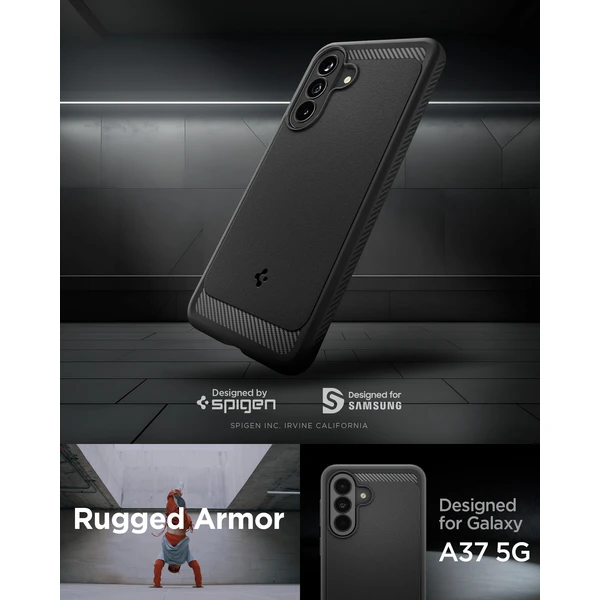 Spigen Rugged Armor kryt Samsung Galaxy A37 5G matná čierna - Puzdra - Obrázok a76fbf3d53254822a7316bd3f29895f1