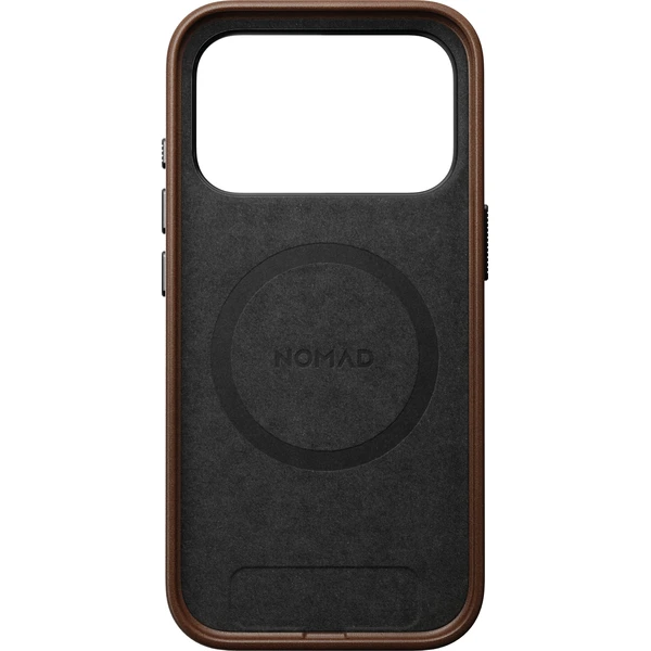 Nomad Traditional Leather MagSafe kožený kryt iPhone 17 Pro/18 Pro Brown - Puzdra - Obrázok a7985de3b83440a2b8b15c11d53f8a53
