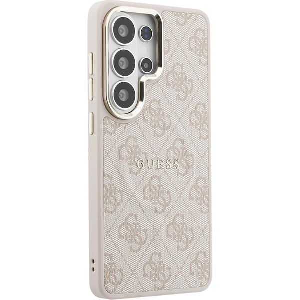 Guess PU Leather 4G Gold Frame Magnetický kryt Samsung Galaxy S26 Ultra ružový - Puzdra - Obrázok a7aa6e68dadc486f87a4cb626e239559