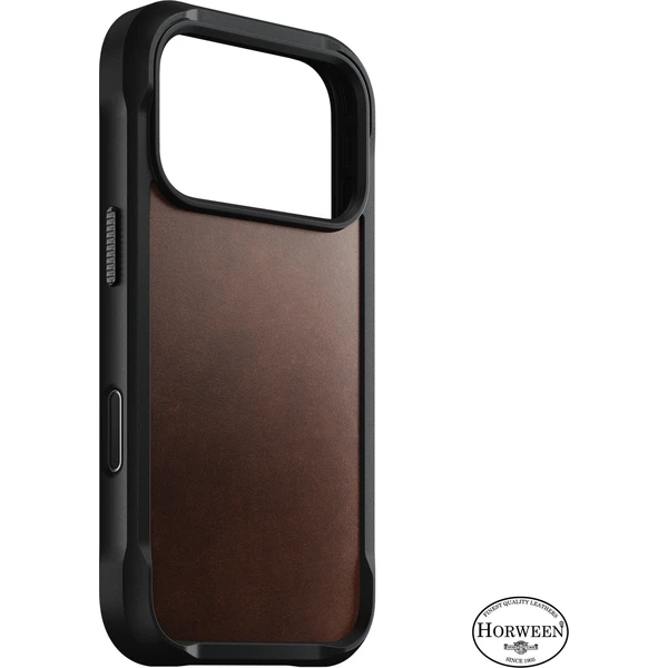 Nomad Rugged Leather (Horween) MagSafe kožený kryt iPhone 18 Pro Rustic Brown - Puzdra - Hlavný obrázok