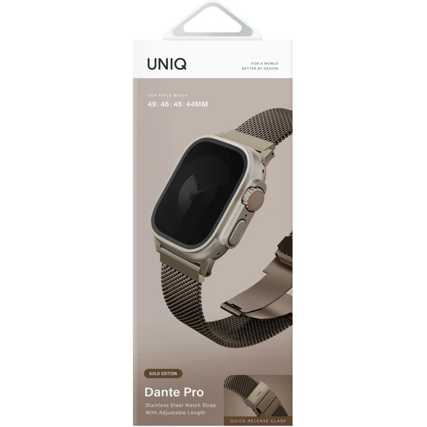 UNIQ Dante Pre oceľový remienok 49/46/45/44mm zlatý - Remienky - Obrázok a7f561ef026f4a25ba7a362ce5bfec8d