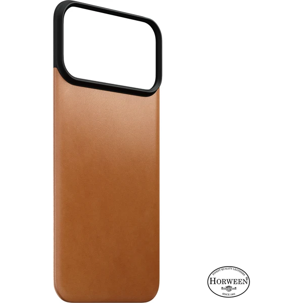Nomad Magnetic Leather Back (Horween) MagSafe kožený kryt iPhone 18 Pro Max Saddle - Puzdra - Hlavný obrázok