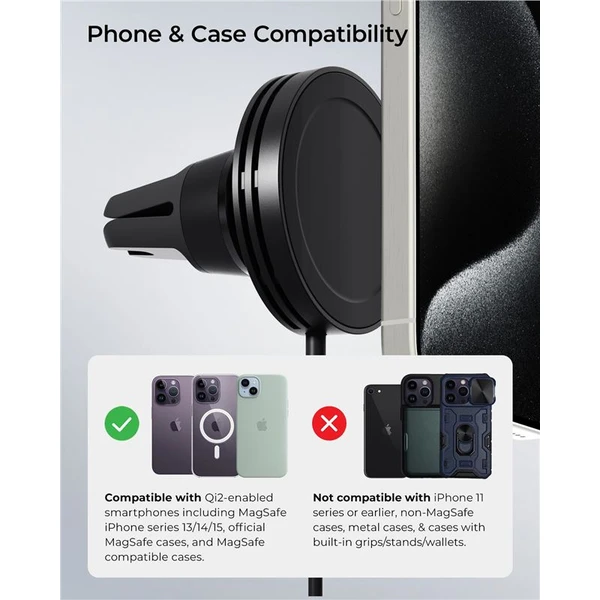 iOttie Velox MagSafe Qi2 Wireless Air Vent Mount držiak do auta čierny - Držiaky - Obrázok a82ec19dec2a43a2a2b9ae80f4a8d19f
