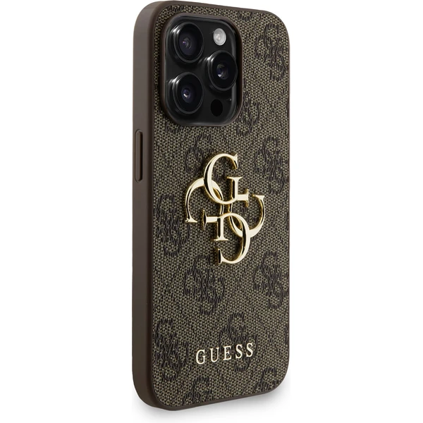 Guess PU 4G Metal Logo Strap kryt iPhone 15 Pro Max hnedý - Puzdra - Obrázok a830ffab4dc94384bc331591bf9d08e5