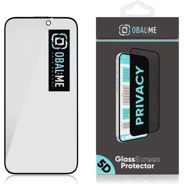 OBAL:ME Privacy 5D tvrdené sklo Apple iPhone 15 čierne - Ochranné fólie a sklo - Obrázok a838625b1d604050b1eaf9874b7ae92e