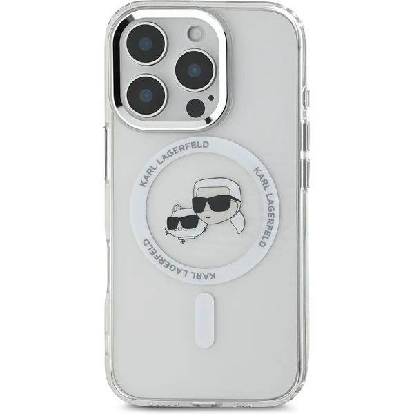 Karl Lagerfeld IML K&CH Heads Metal Frame MagSafe kryt pre iPhone 16 Pre Max číry - Puzdra - Obrázok a84d0e95eed04f48801cf748c6352ecc