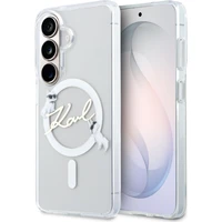 Karl Lagerfeld IML Choupette Karl Script Logo Magnetický kryt Samsung Galaxy S26 číry - Puzdra