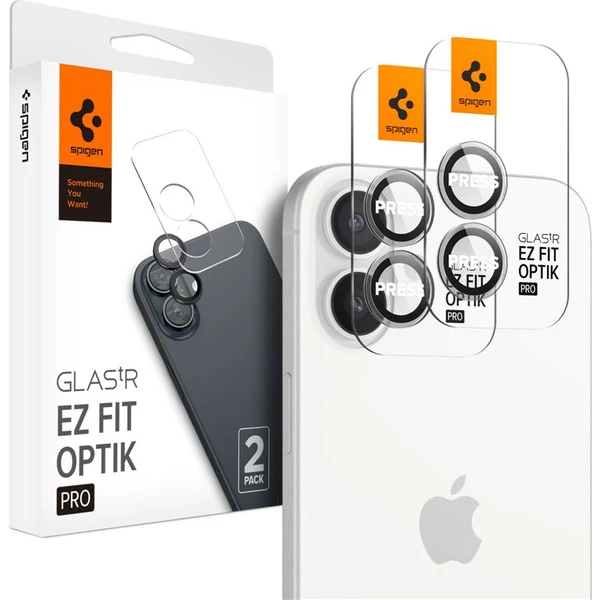 Spigen Glass tR EZ Fit Optik Pro sada skiel iPhone 17/16/16 Plus priehľadná (2-bal) - Ochranné fólie a sklo - Hlavný obrázok