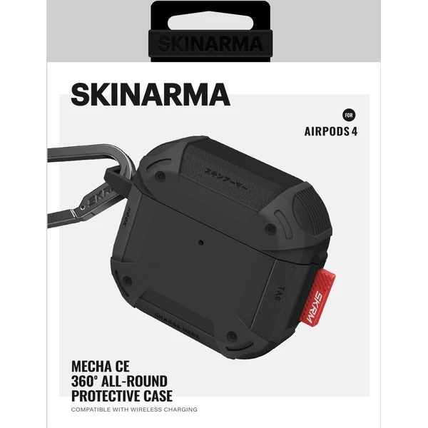 SKINARMA Mecha CE puzdro pre AirPods 4 čierne - Puzdra - Obrázok a865730a8f1a47b3af5f9b156e0c95bf