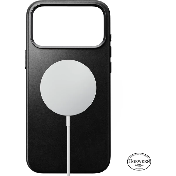 Nomad Traditional Leather (Horween) MagSafe kožený kryt iPhone 18 Pro Max Black - Puzdra - Obrázok a88827747b594c03abaedabd530e6793