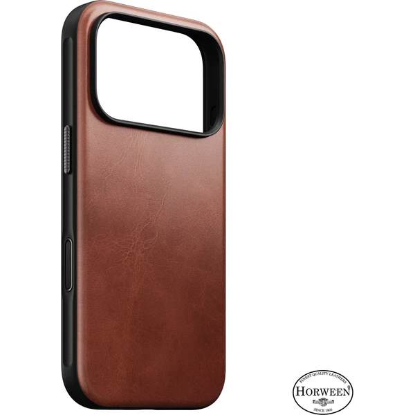 Nomad Modern Leather (Horween) MagSafe kožený kryt iPhone 18 Pro Olde Dublin - Puzdra - Hlavný obrázok