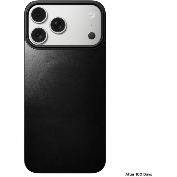 Nomad Magnetic Leather Back (Horween) Magsafe kožený kryt iPhone 17 Pro Max Black - Puzdra - Obrázok a8a7052ac57e41c3a030895b8050d617