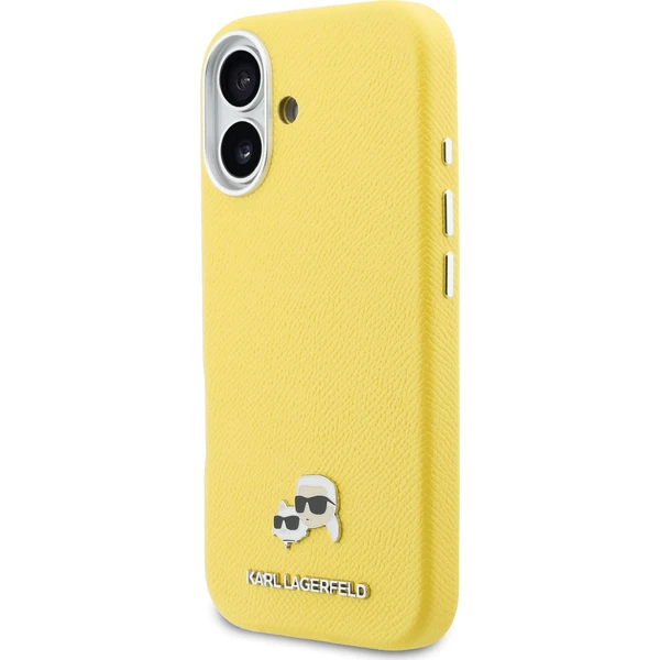 Karl Lagerfeld PU Karl a Choupette Heads Pins MagSafe kryt iPhone 17 žltý - Puzdra - Obrázok a8b27e3dc8684d36bbafe3db99666c04