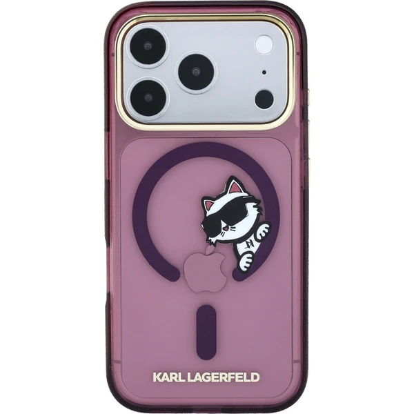 Karl Lagerfeld IML Choupette Peekaboo Magsafe kryt iPhone 18 Pro Max vínový - Puzdra - Obrázok a8c24ac5c1a9456bba9b0c01c8520ec3