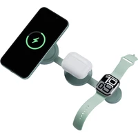Energea Bazic GoMag Trio 2 3v1 Foldable MagSafe nabíjačka 15W zelená - Nabíjačky