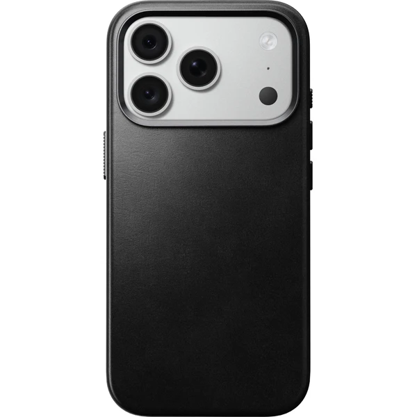 Nomad Traditional Leather (Horween) MagSafe kožený kryt iPhone 17 Pro/18 Pro Black - Puzdra - Obrázok a91e066edd0b4ca6a37c8b70fb775ab4