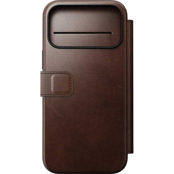 Nomad Modern Leather Folio (Horween) MagSafe kožené puzdro iPhone 18 Pro Max Rustic Brown - Puzdra - Obrázok a92052b8c21846bcb63dce53301973ef