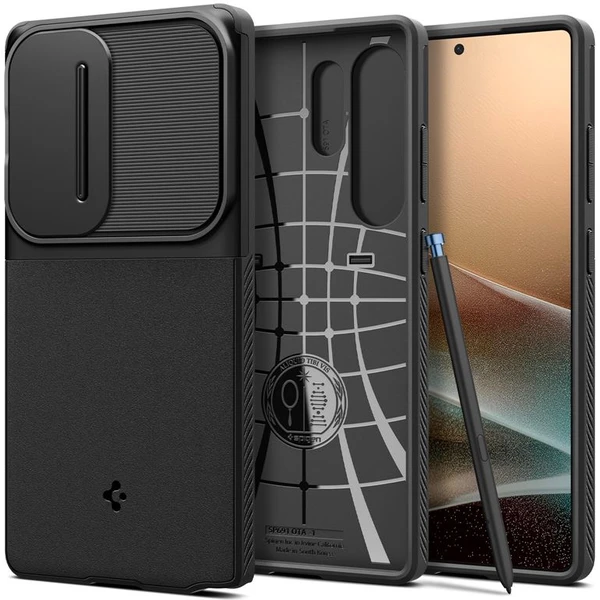 Spigen Optik Armor kryt Samsung Galaxy S25 Ultra čierny - Puzdra - Hlavný obrázok