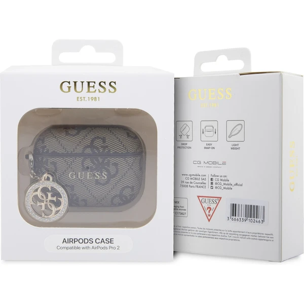Guess 4G Script PC/PU Charm puzdro pre AirPods Pro 2 hnedé - Puzdra - Obrázok a939af6e67c8423db389d2538b1d9071