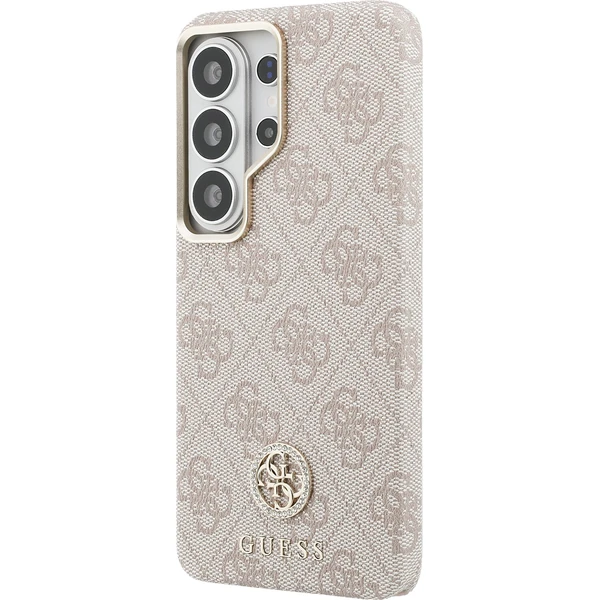 Guess PU koža 4G Strass Logo Zlatý rám Magnetický kryt Samsung Galaxy S26 Ultra ružový - Puzdra - Obrázok a9566cadcede4b55ac7f149de05287d3