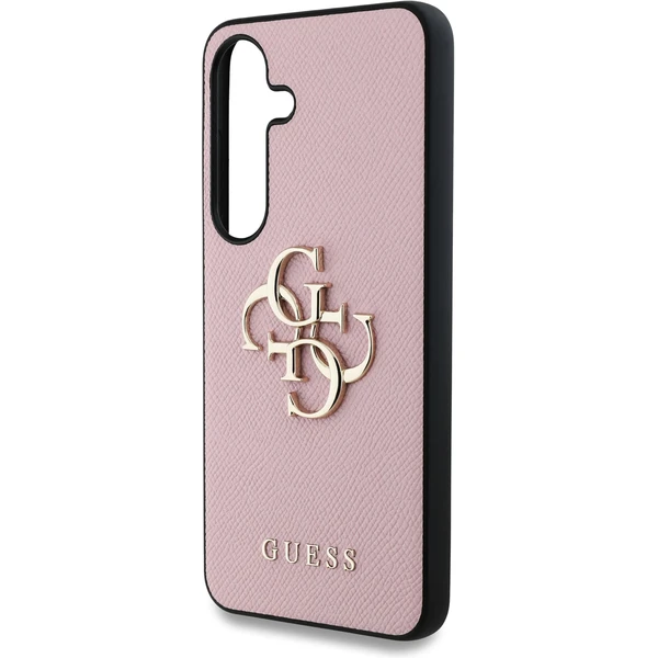 Guess PU Grained 4G Metal Logo kryt Samsung Galaxy S25 ružový - Puzdra - Obrázok a95c64da82fb4de9b1edd1af6a267c48