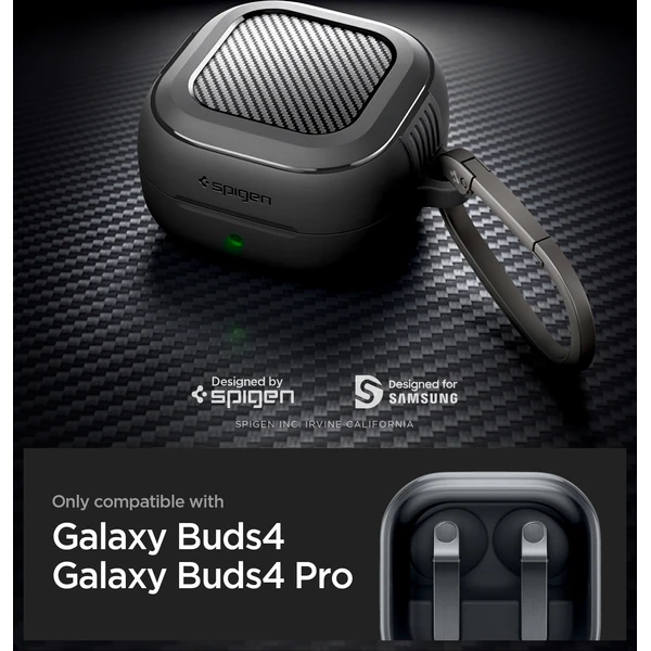 Spigen Rugged Armor puzdro Samsung Galaxy Buds4 Pro/Buds4, matne čierne - Puzdra - Obrázok a95d18a8013848bd85be6ce8dc6699d4