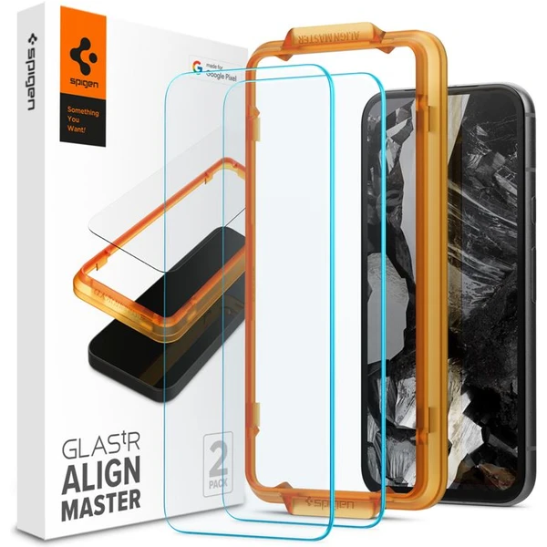 Spigen Glass tR AlignMaster tvrdené sklo Google Pixel 8a (2-pack) - Ochranné fólie a sklo - Hlavný obrázok