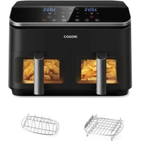 Cosori Dual Basket teplovzdušná fritéza 8.5l + 5x špíz a rošt - Fritézy