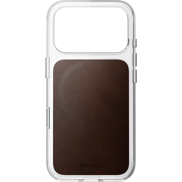 Nomad Clear Leather (Horween) MagSafe kryt iPhone 17 Pro/18 Pro Rustic Brown - Puzdra - Obrázok a9bbce2098e64b8baef54f7d9d9594c1