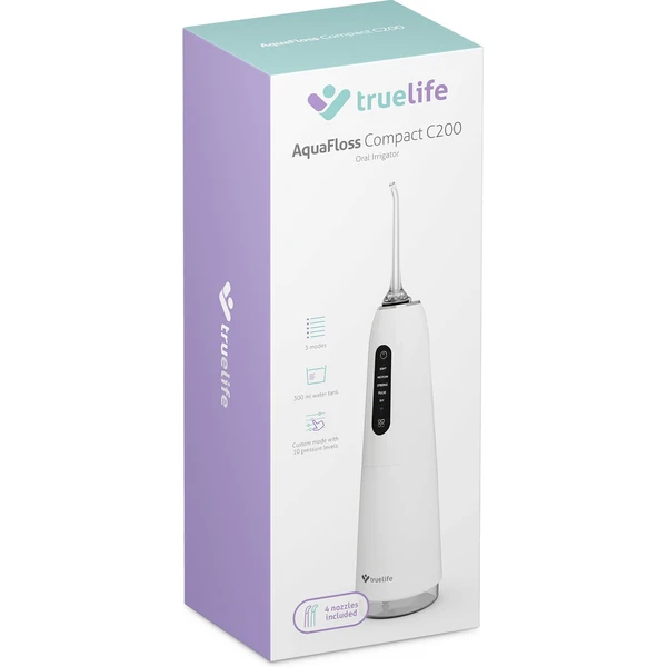TrueLife AquaFloss Compact C200 ústna sprcha biela - Ústne sprchy - Obrázok aa091957f7b24e5bb90c18ae563e85e1